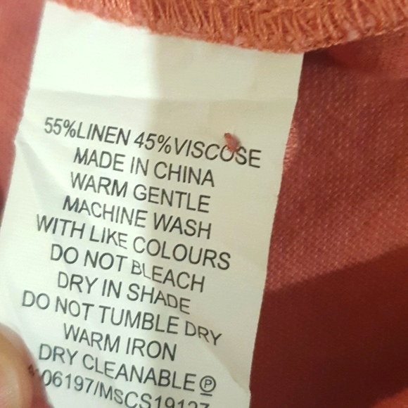 Miss Shop Size 12 Deep Pink Button Front Dress with Belt Tie 55% Linen - Picture 9 of 9